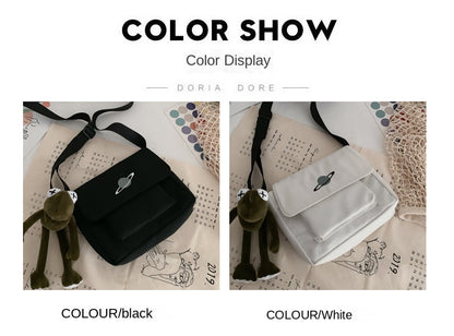 Borsa a tracolla per studenti con collage casual Borsa piccola da donna Borsa a tracolla in tela per donna Borse a tracolla con stampa Bolsas Sac