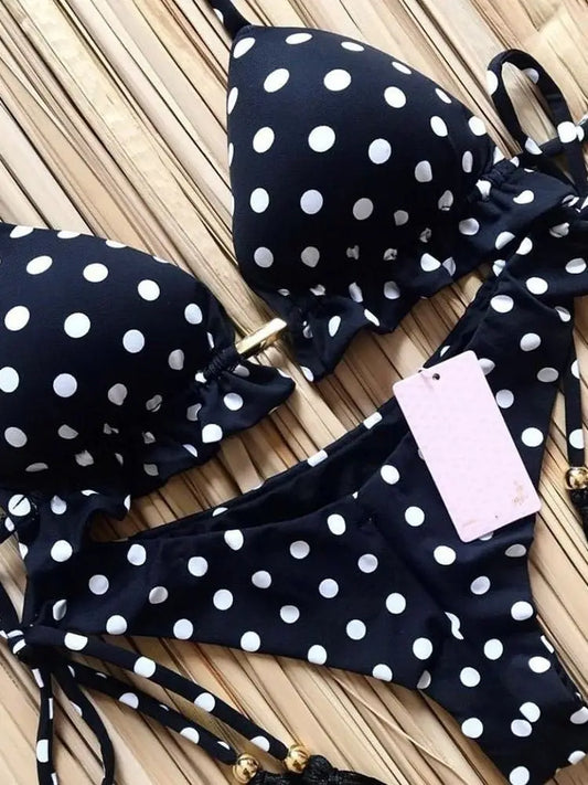 RUOTONGSEPT Sexy Print Bikinis Set Women Swimsuit Bandage Two-Piece Swimwear Brazilian Biquínis Beachwear Bathing Suit 2023 New