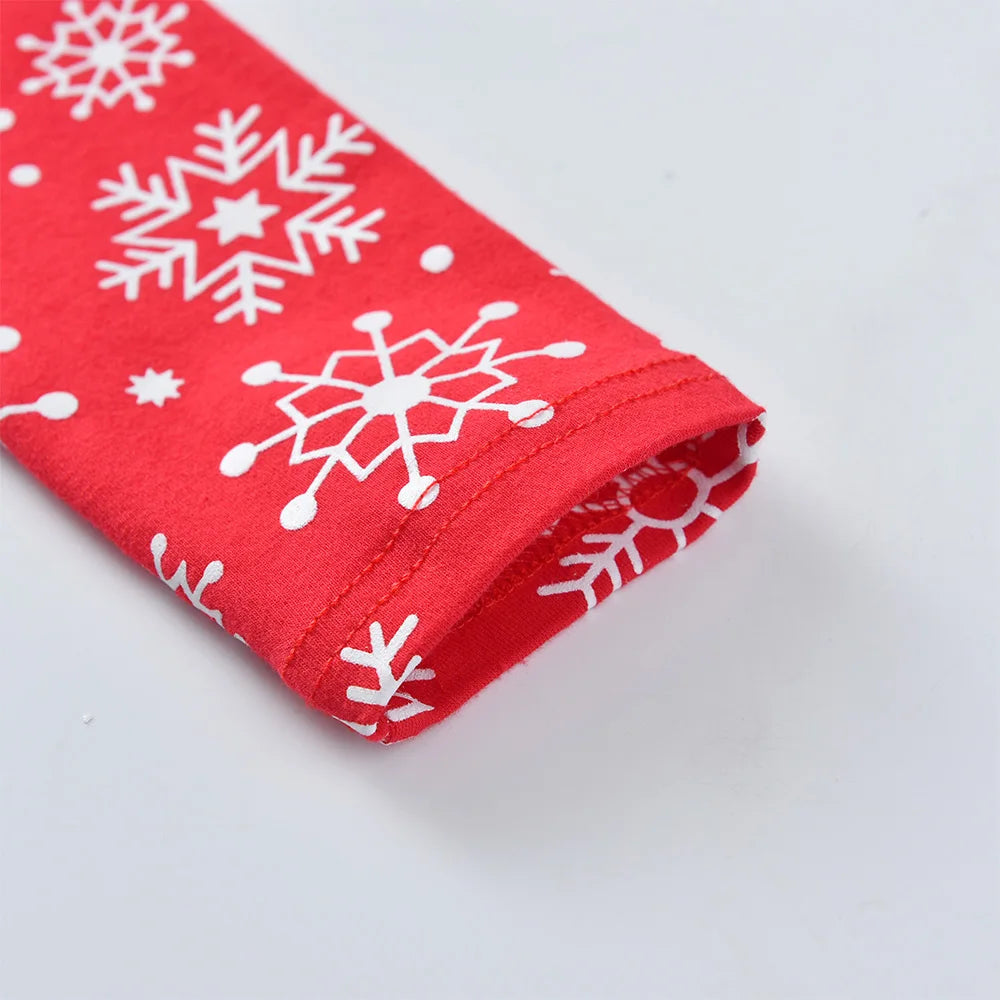 VIKITA Abito da bambina con unicorno natalizio Abito da tutù con stampa fiocco di neve a maniche lunghe per bambini con gonna in tulle a strati rosso verde per Natale