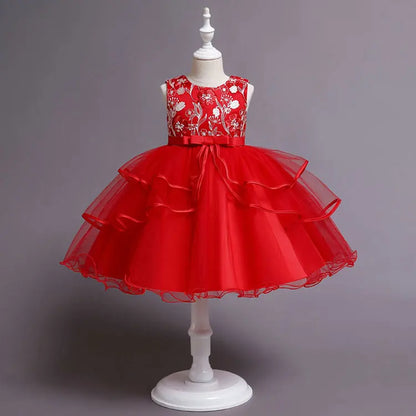 Fashion Prom Flower Girl Dresses Summer Kids Dresses for Girls Lace senza maniche Children Girls Party Dress 2-10 anni