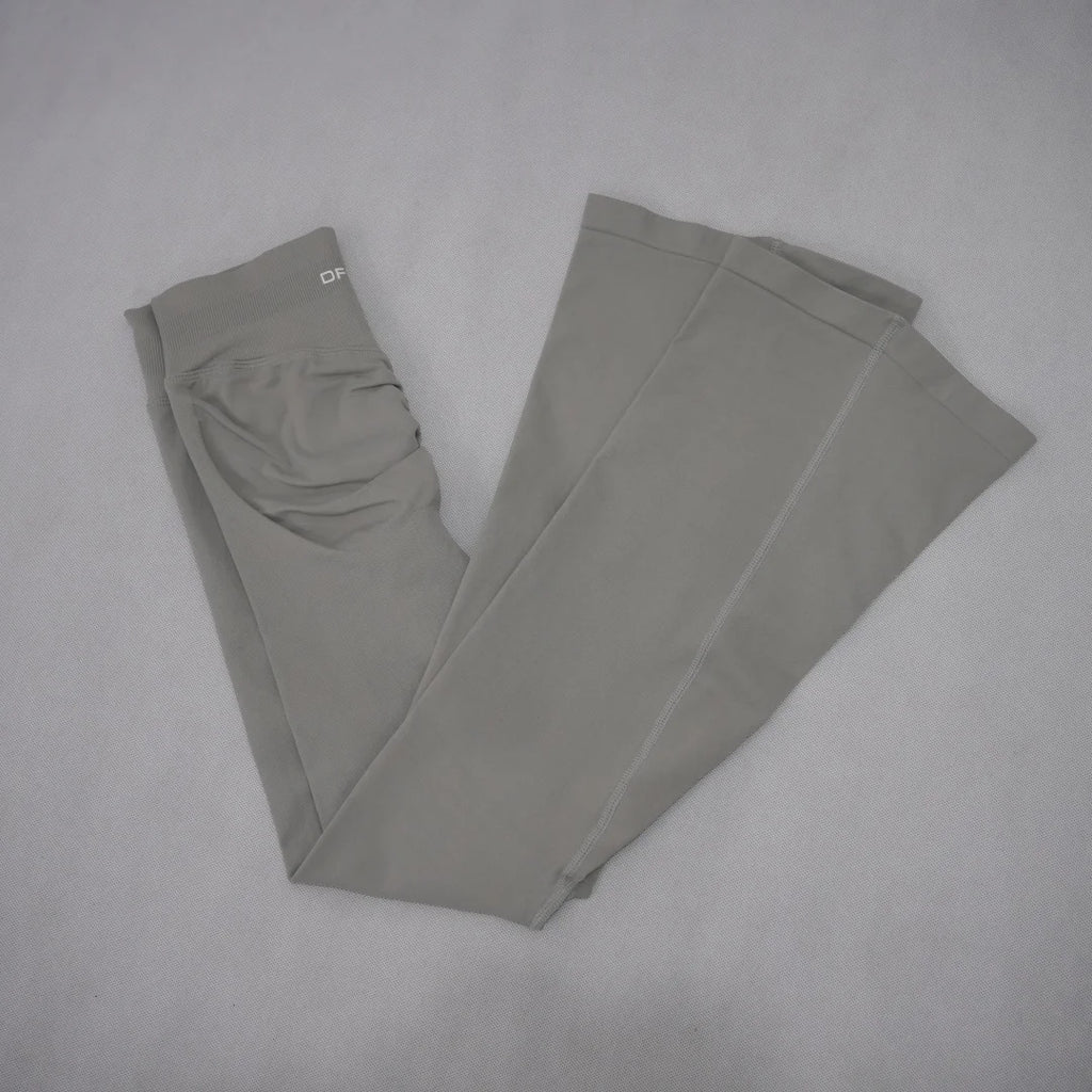 DF‑LOGO Pantaloni Yoga a Zampa Senza Cuciture per Donna, Asciugatura Rapida, Traspiranti, Leggings Modellanti per Glutei, per Palestra, Pilates, Allenamento e Fitness