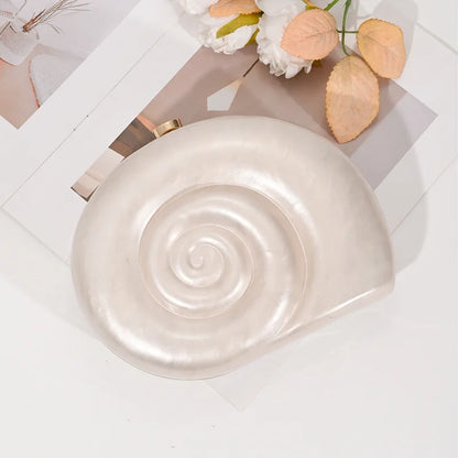 Borse per donna Portafogli Borsa a tracolla in acrilico conchiglia Borsa a tracolla da spiaggia estiva Serata di nozze Novità Borse di design di lusso