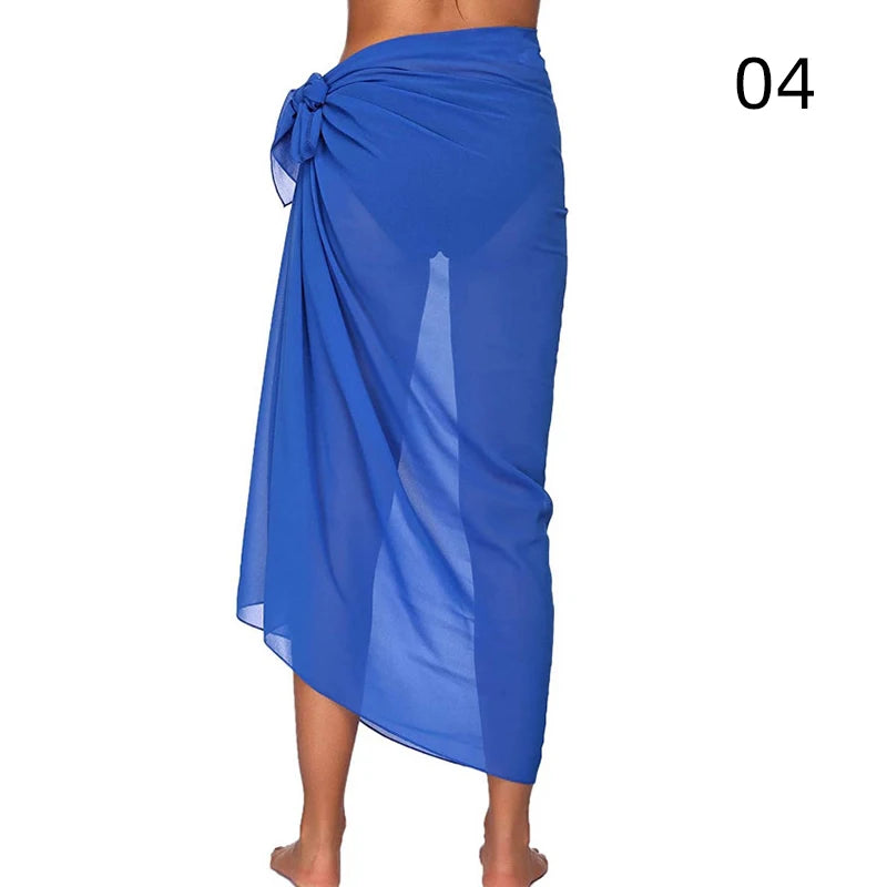 Jupes de plage sexy pour femmes, jupes de plage en mousseline, paréo long, serviette de plage, écharpe de bikini sexy