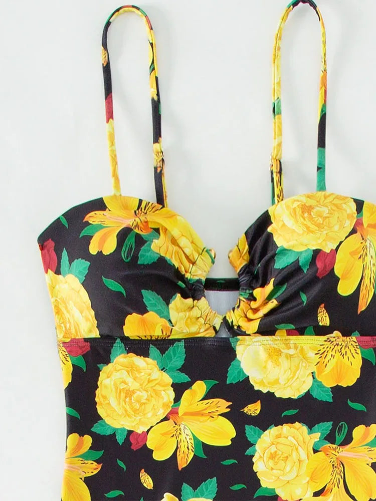 Vigoashely 2026 Lady Print 2 Piece Swimwear Sexy Women Strapped Push Up One Piece Swimsuit Monokini Beach Brazilian Bathing Suit