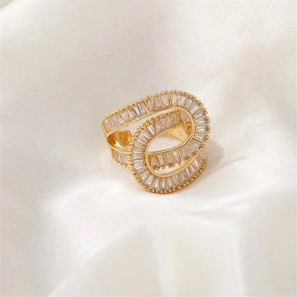 Nuovo Design Anelli di Zircone per Le Donne Ragazze Cubic Zirconia Anello in Acciaio Inossidabile 2023 di Tendenza di Lusso di Cerimonia Nuziale Estetica Gioielli Anelli