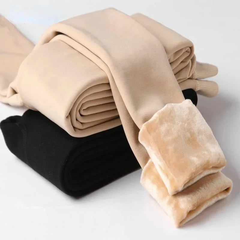 Leggings invernali per donna Leggins caldi Leggins in velluto tinta unita Leggings a vita alta Leggings elasticizzati dropshipping