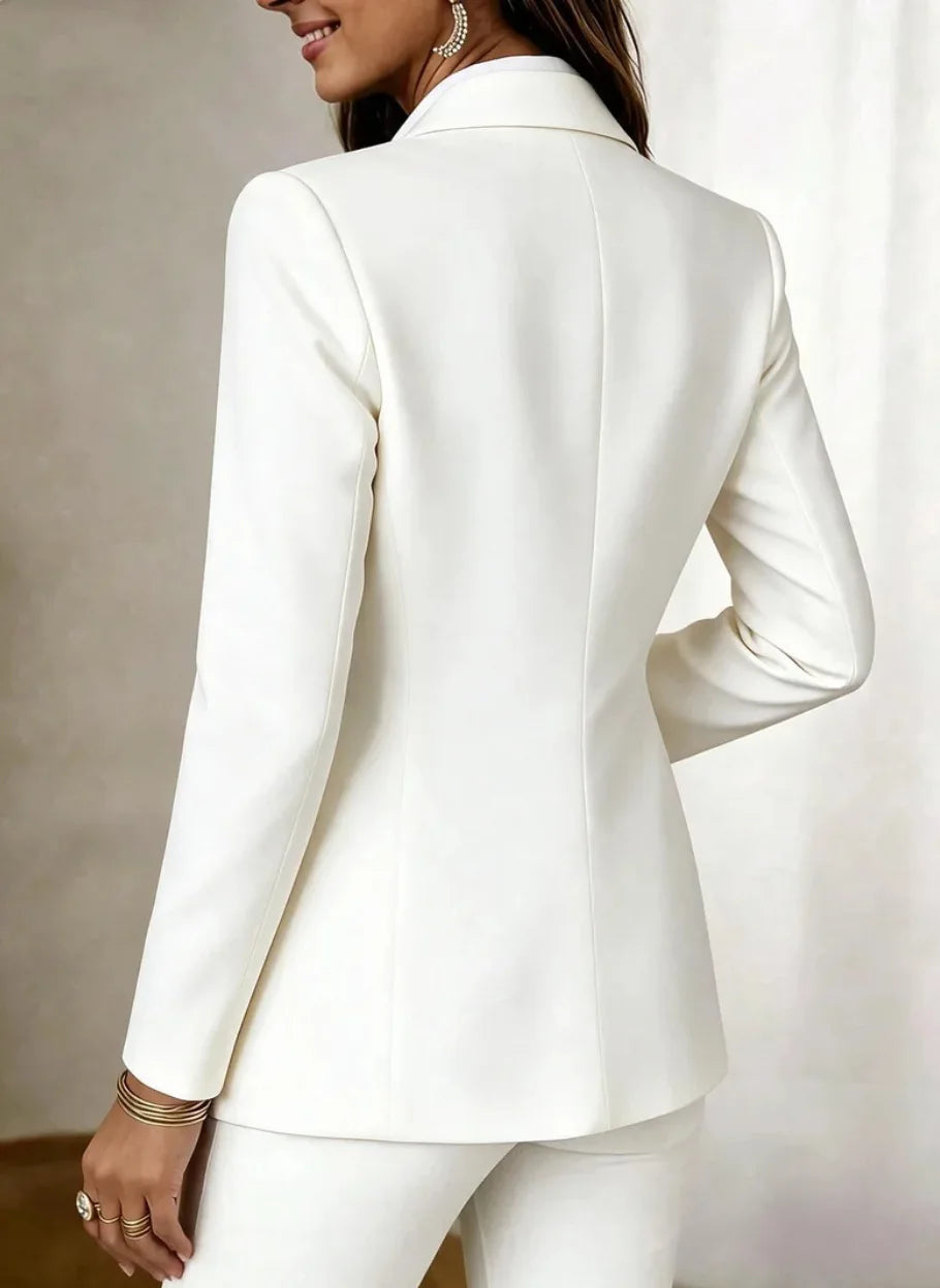 Giacca Invernale da Donna, Blazer Casual a Due Bottoni, Manica Lunga, Giacca Elegante per Ufficio e Lavoro