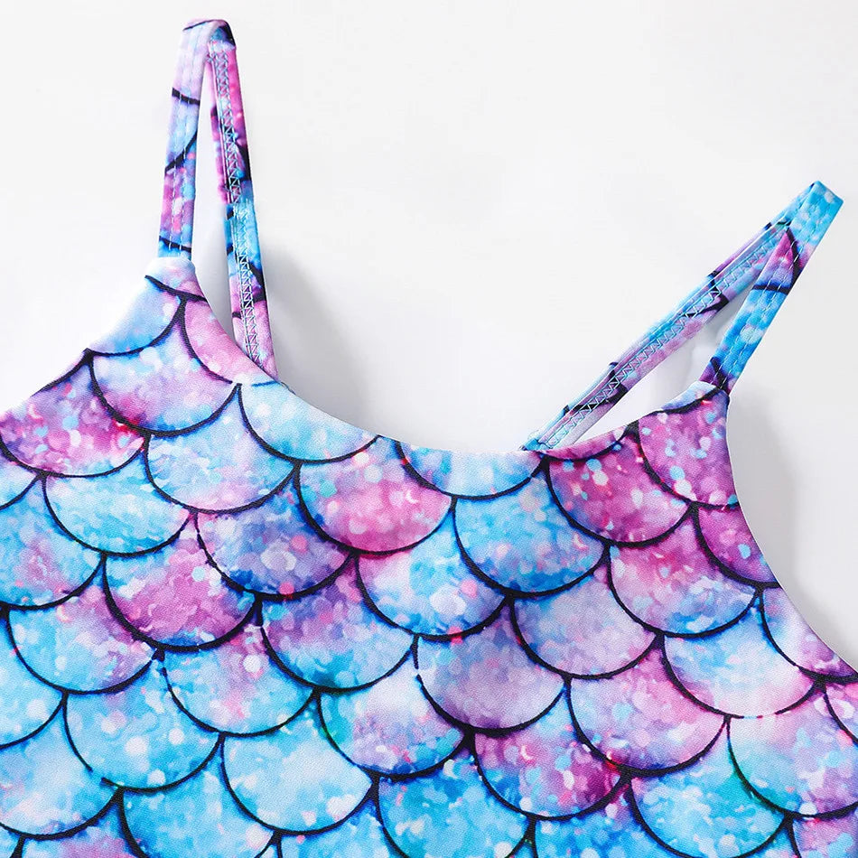 Costume da bagno a sirena per bambini costume da bagno intero per ragazze costume da bagno intero per ragazze Hot Spring Sling costume da bagno ad asciugatura rapida per sport acquatici