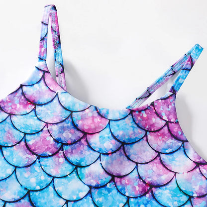 Costume da bagno a sirena per bambini costume da bagno intero per ragazze costume da bagno intero per ragazze Hot Spring Sling costume da bagno ad asciugatura rapida per sport acquatici