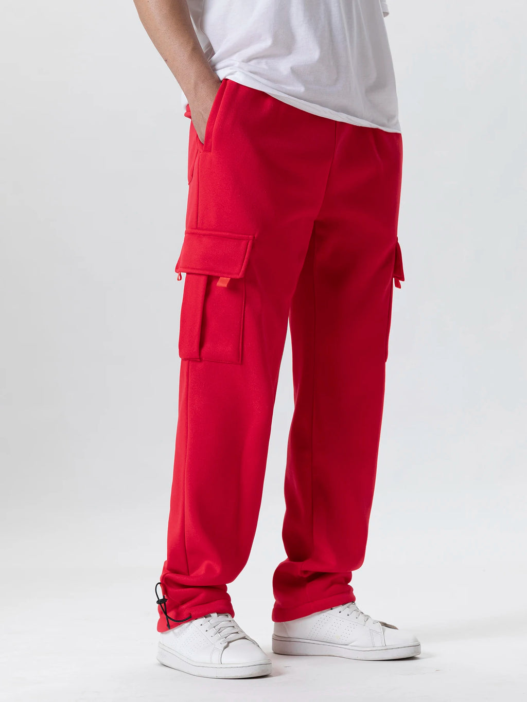 Pantaloni sportivi da uomo Pantaloni da jogging dritti per lo sport e lo streetwear Pantaloni lunghi larghi con coulisse oversize Pantaloni multitasche da uomo