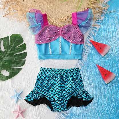 Costume da bagno principessa Sirena Mirabel Isabella Costume da bagno Set Ragazza Estate Beachwear Pool Party Bambini Anna Elsa Rapunzel Costume da bagno