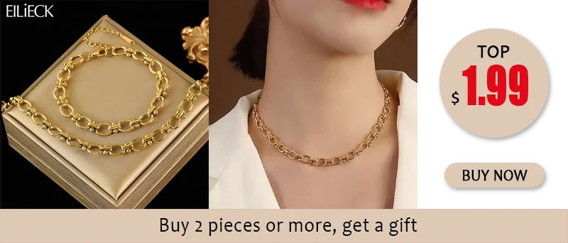 EILIECK Acciaio inossidabile 316L Cuore Amore Collana Bracciali Orecchini Set per le donne Nuovi gioielli impermeabili placcati oro 18 carati alla moda