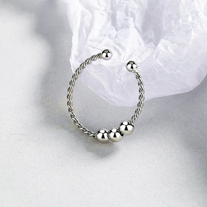 Anelli di ansia punk per donna uomo spirale Fidget perline anello gioielli di tendenza piacevole ruota liberamente anello in acciaio inossidabile antistress regalo