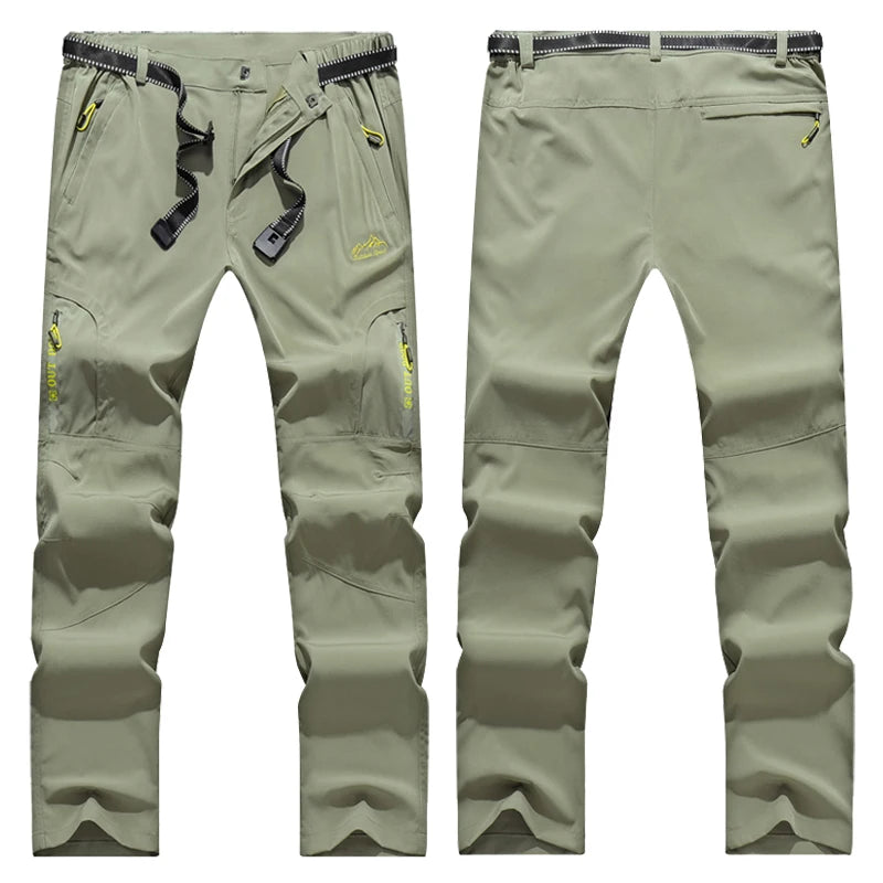 Svabl 5XL pantaloni da trekking estivi ad asciugatura rapida da uomo pantaloni tattici impermeabili elasticizzati tasche con cerniera pantaloni pantaloni da pesca leggeri