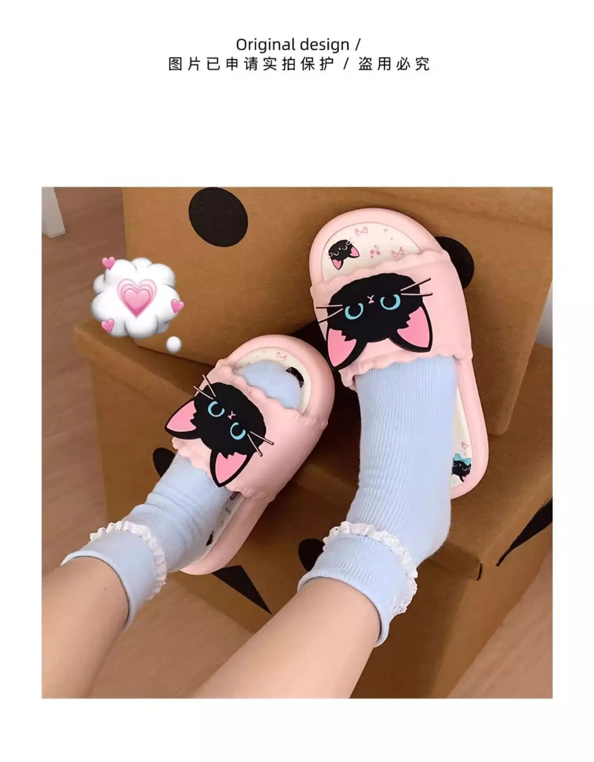 Nuove pantofole vivide da gattino scarpe estive personalizzate da donna donna gatto nero pantofola in EVA scarpe da casa inodore pantofola da spiaggia da bagno