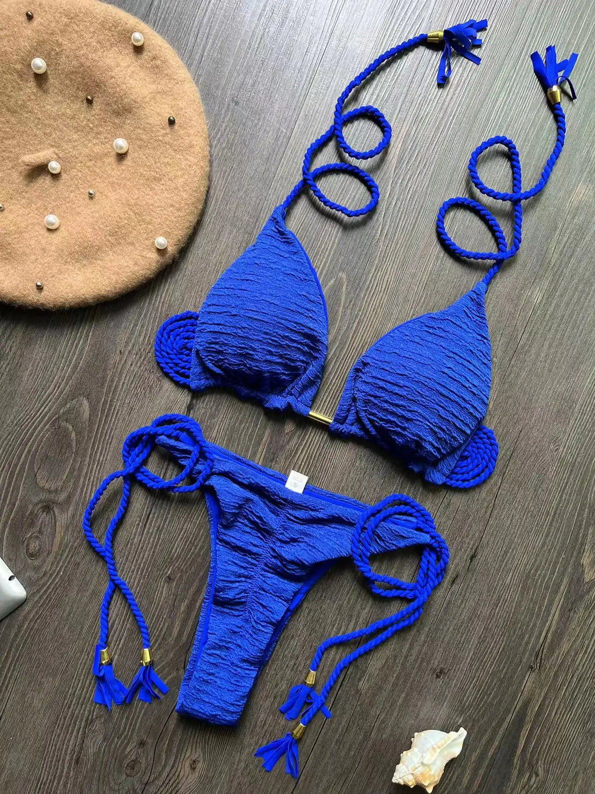 RUOTONGSEPT Sexy Braided Rope Straps Bikini Set 2024 New Swimsuit Women Swimwear Push Up Brazilian Bathing Suit Beach Biquinis