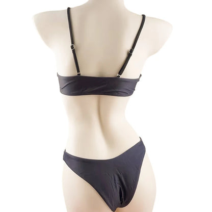 2025 Goth Swimsuit Two-piece Letters Skull Printed Bikinis Set for Women Micro Biquini Sport Bathing Suit Female Bodysuit