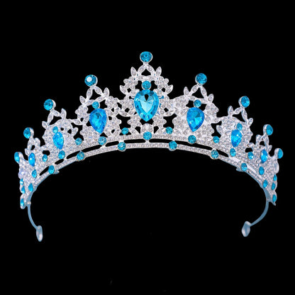 Diademi e corone di cristallo barocchi Festa con strass Prom Diadema Fascia da sposa Accessori per capelli da sposa Gioielli Corona Tiara Regalo