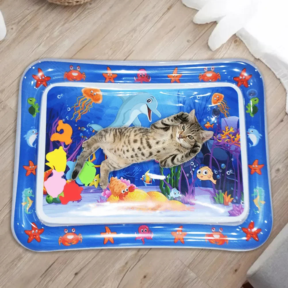 Tappetino per acqua sensoriale Sensore ispessito Sensore per acqua da gioco Tappetino per gatti Forniture per animali domestici Tappetino per pulizia e raffreddamento Accessori estivi per animali domestici per gatti