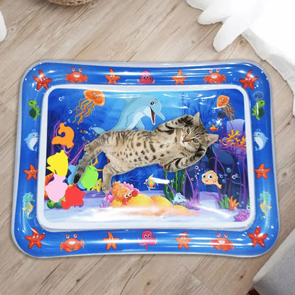 Tappetino per acqua sensoriale Sensore ispessito Sensore per acqua da gioco Tappetino per gatti Forniture per animali domestici Tappetino per pulizia e raffreddamento Accessori estivi per animali domestici per gatti