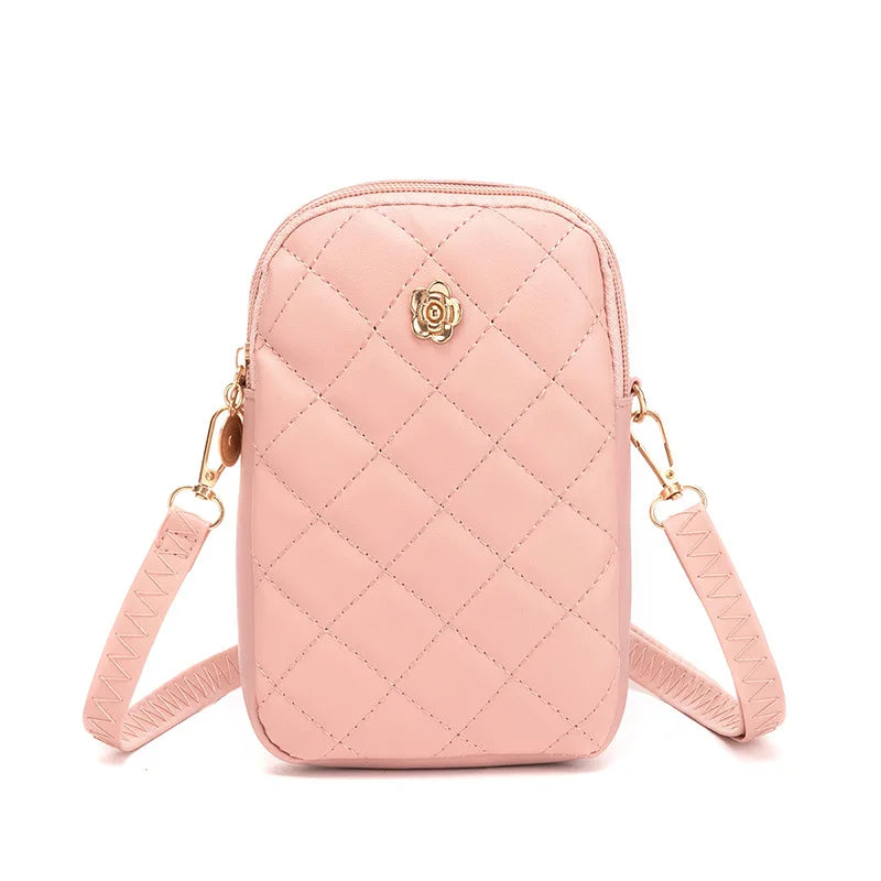 Nuovo 2025 Nuova borsa a tracolla in PU Borse centinaia e semplici Mini borsa per cellulare da donna Borse a tracolla Borse quadrate piccole estive