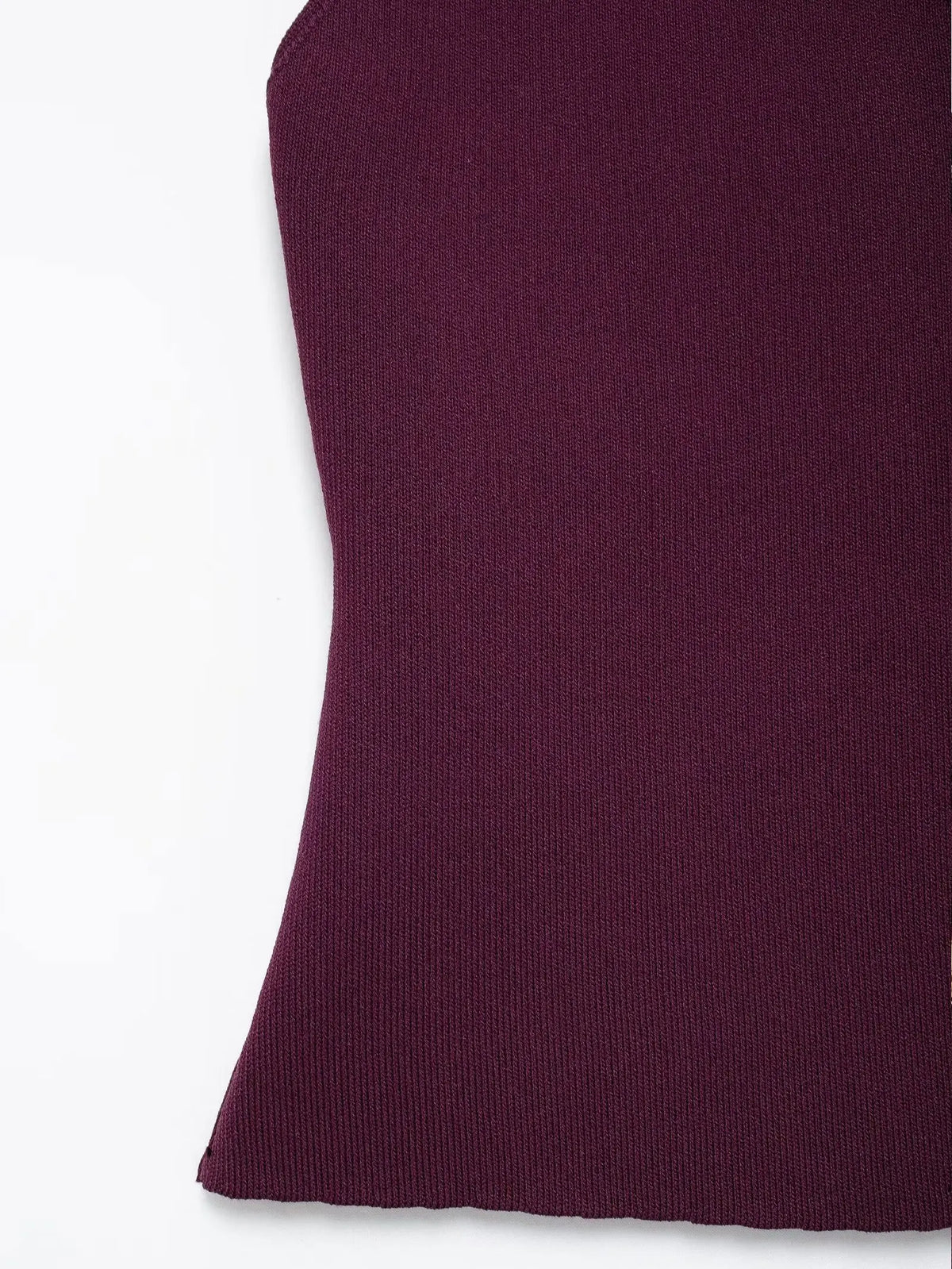 HH Set di gonne lavorate a maglia eleganti femminili 2024 Scollo a V con bottoni Canottiera + Gonna a pieghe patchwork a-line Abito solido alla moda