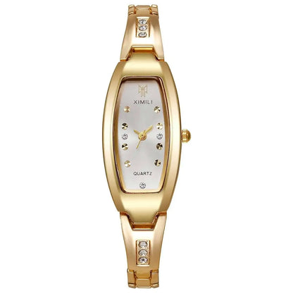 Orologi da donna eleganti Orologio da polso al quarzo con quadrante ovale da donna con strass di lusso Reloj Mujer (senza scatola)