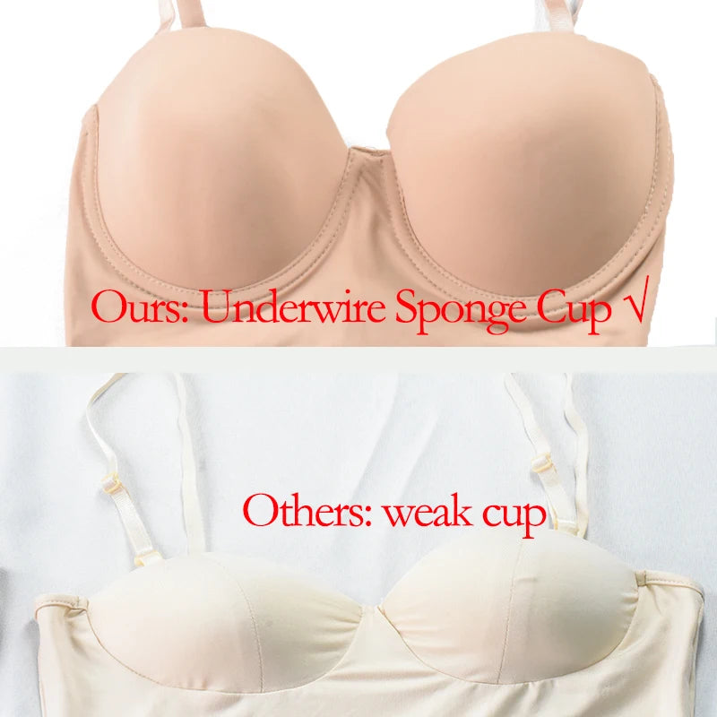 Becirzet Abiti da donna Sexy Girl Push Up Dimagrante Modellamento del corpo Controllo della vita Abito lungo da sera senza schienale con spacco all'americana nero