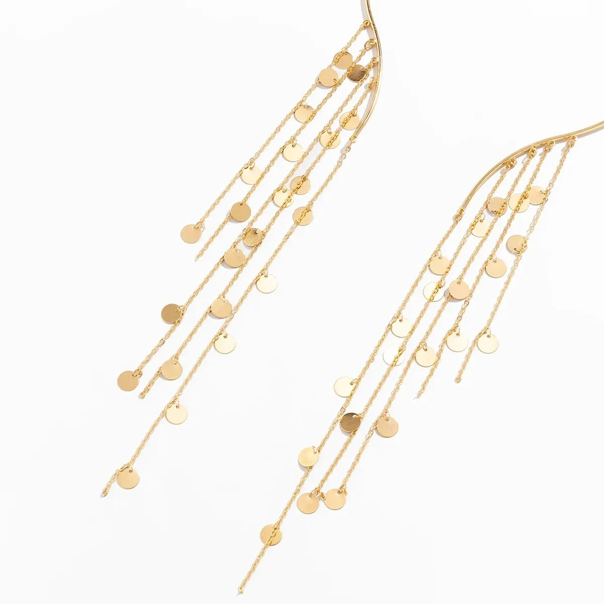 Sexy Goth lungo nappa paillettes imitazione perla ciondolo aperto Torques collana girocollo per le donne Vintage petto catena mer accessori