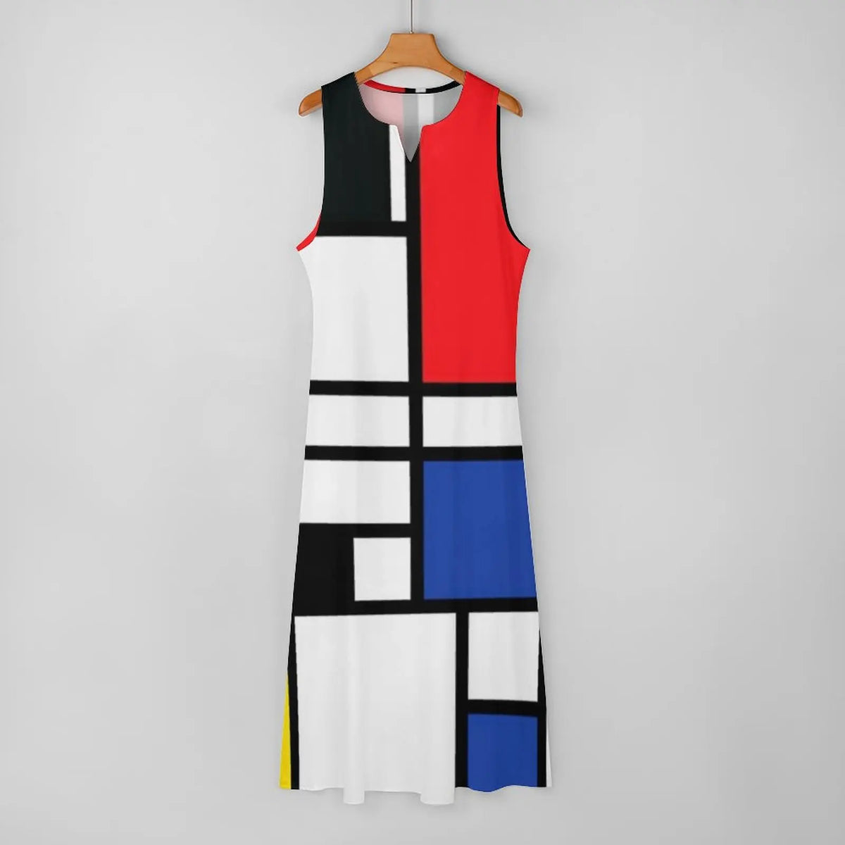 piet mondrian - Composizione con, Rosso, Blu, giallo, nero, bianco Abito lungo abiti estivi abiti da festa da donna abiti da donna Abito