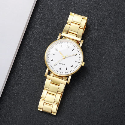 4 pezzi/set moda quadrante arabo orologi da donna orologio da polso al quarzo da donna braccialetti con strass set Reloj Mujer (senza scatola)