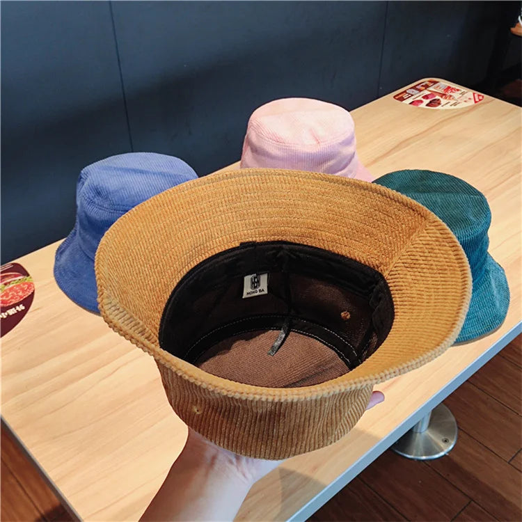 Cappello da pescatore per donna uomo autunno inverno velluto a coste tenere al caldo berretto da pescatore tinta unita Street Hip Hop parasole sito web ufficiale nuovo