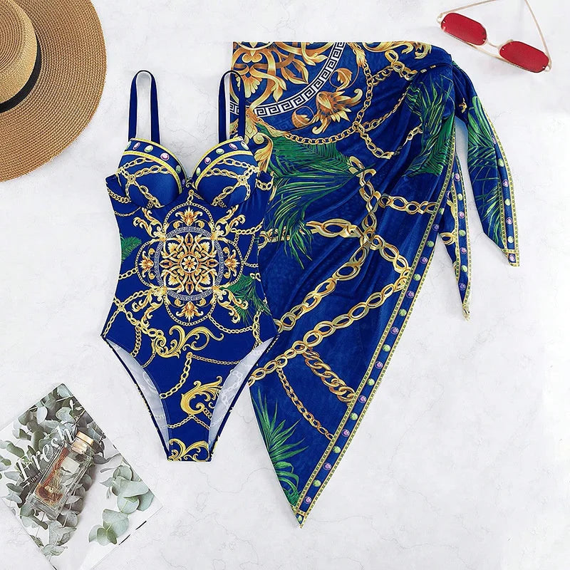 Summer Sexy Print One Piece Swimsuits Closed Female Swimwear Push Up Body Women's Swim Wear Bathing Suits Beach Pool Bather 2026