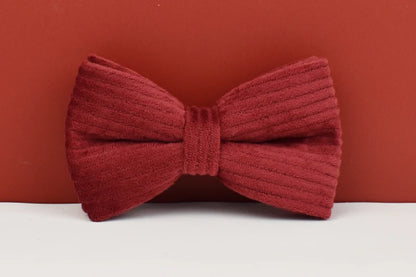 Set Collare e Guinzaglio per Cani in Corduroy Rosso Vino con Targhetta Personalizzata Incisa, Accessori per Animali Domestici